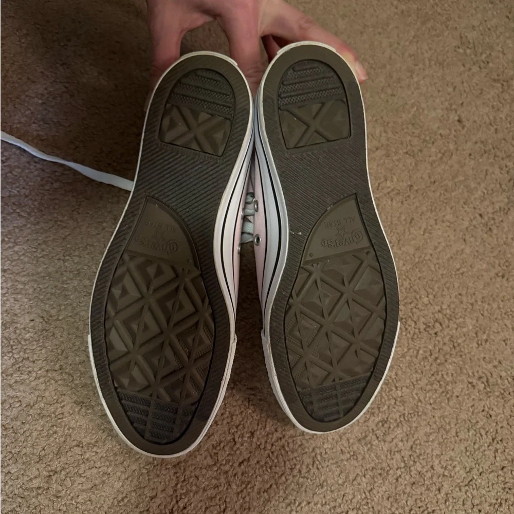 Converse Women's Light Pink High-Tops - Picture 5 of 6